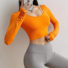 Fashion Tight Stretch Yoga Long Sleeve T-shirt - Image 2